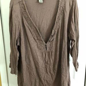 3/4 length sleeve tunic blouse